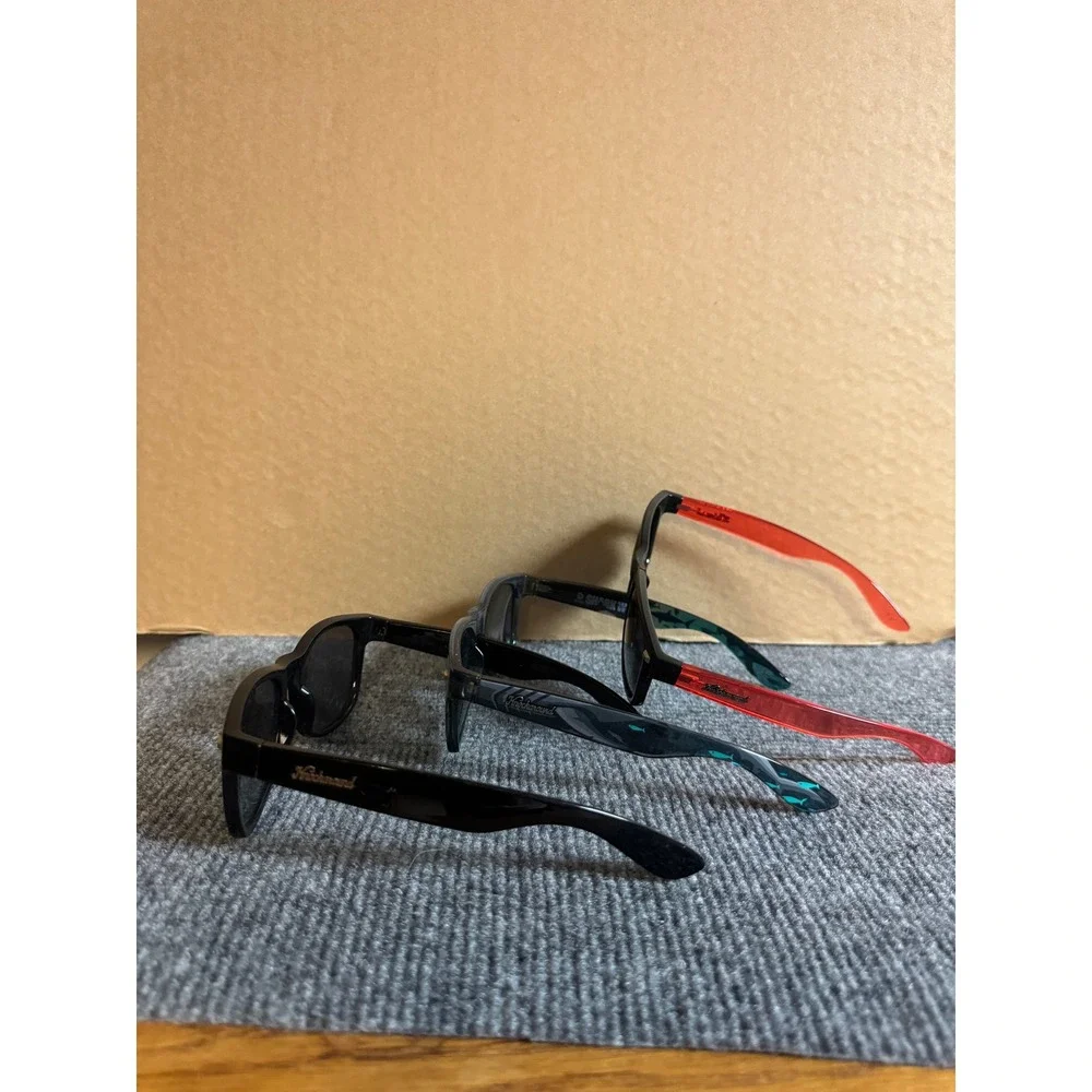 Knockaround Sunglasses Lot of 3 Fort Knocks Discovery Shark Week Black Red Blue